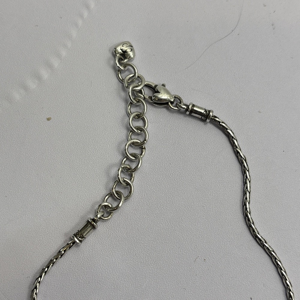 Vtg Brighton Necklace Heart In Heart 12 Inch - Picture 3 of 6